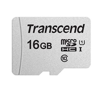 Карта памет 16GB microSDHC, Transcend 300S, Class 10 UHS-I, скорост на четене 95MB/s, скорост на запис 10MB/s image