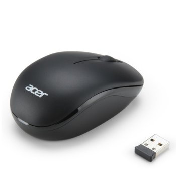 Мишка Acer Wireless Mouse, черен мат | JAR Computers Acer Wireless Mouse Mat Black