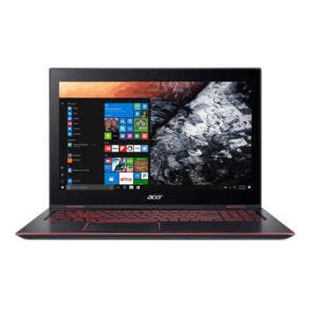 Лаптоп Acer Nitro 5 Spin (NH.Q2YEX.020), четириядрен Kaby Lake R Intel Core i5-8250U 1.6/3.4 GHz, 15.6" (39.62 cm) Full HD IPS Touchscreen Display & GF GTX 1050 4GB, (HDMI), 8GB DDR4, 1TB HDD & 256GB SSD, 1x USB 3.1 Type C, Windows 10, 2.20 kg | JAR Computers Acer Nitro 5 Spin NH.Q2YEX.020