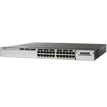 Суич Cisco Catalyst 3850 WS-C3850-24U-S, 1000 Mbps, 24-ports, PoE, 1100WAC | JAR Computers Cisco Catalyst 3850 WS-C3850-24U-S