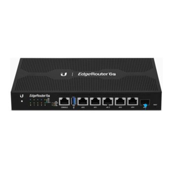 Рутер Ubiquiti ER-6P, 1x WAN 100/1000, 5x LAN 100/1000, 1x SFP, 1GB RAM, 4GB Flash памет | JAR Computers Ubiquiti ER-6P