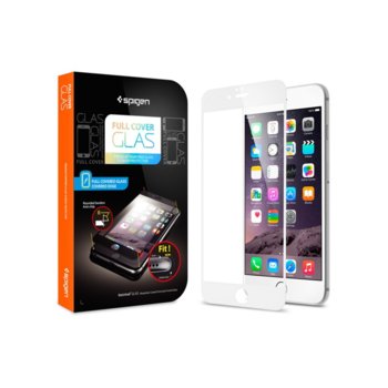 Протектор от закалено стъкло /Tempered Glass/ Spigen Oleophobic Coated за Apple iPhone 6, бял | JAR Computers Протектор от закалено стъкло за iPhone 6 (бял)