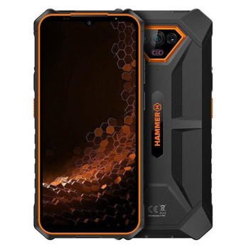 Смартфон myPhone Hammer IRON V (оранжев), поддържа 2 SIM карти, 6.5" (16.51cm), осемядрен Mediatek Helio G36, 1.6GHz, 6GB RAM. 64GB Flash памет, 50 & 8 Мpix камери, Android, 307g | JAR Computers смартфон myphone hammer iron v