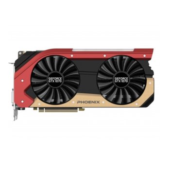 Видео карта Nvidia GeForce GTX 1070, 8GB, Gainward GTX 1070 Phoenix, PCI-E 3.0, GDDR5, 256 bit, 3x DisplayPort, 1x HDMI, 1x DVI | JAR Computers Gainward GeForce GTX 1070 Phoenix 426018336369_3Y