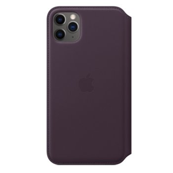 Apple iPhone 11 Pro Max Leather Folio - Aubergine