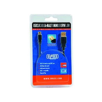Cable USB, Aм/Mini USB 5pin, 3m, Gold, Sweex UC002
