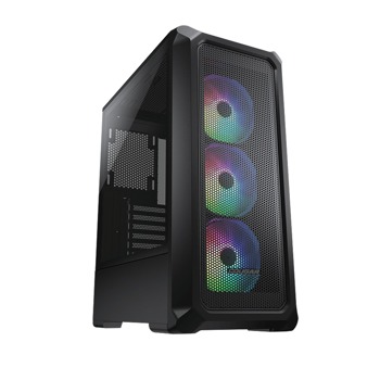 Кутия COUGAR Archon 2 Mesh RGB, ATX/Micro-ATX/Mini-ITX, 2x USB 3.0, Mid Tower, с прозорец, черна, без захранване | JAR Computers Кутия COUGAR Archon 2 Mesh RGB Black Mid Tower