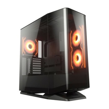 Кутия Cougar Gaming FV270 RGB, EATX/ATX/microATX/Mini-ITX, 1x USB 3.2 Gen 2 Type-C, 3x 140mm вентилатора, с прозорец, черна, без захранване | JAR Computers Cougar Gaming FV270 RGB Black CGR-58M6B-RGB
