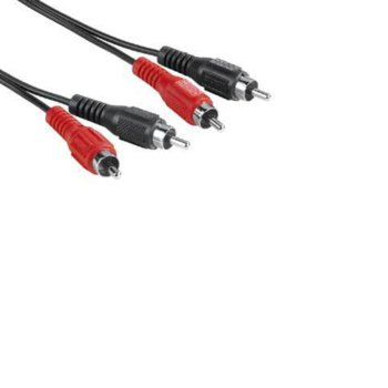 Кабел HAMA-43316, 2x RCA Chinch(м) към 2x RCA Chinch(м), 1.5m, черен | JAR Computers HAMA-43316 2x RCA(м) към 2x RCA(м) 1.5m