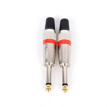 Конектор кит 2 броя F-071, stereo jack 6.3mm мъжки, за монтаж към кабел, метален, сребрист | JAR Computers Royal F-071 Kit 21015181