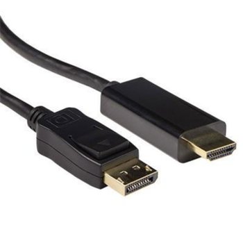 Кабел ACT AK3992, от DisplayPort(м) към HDMI(м), 5m, черен | JAR Computers Кабел ACT AK3992