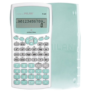 Калкулатор Milan M240, 12 разряден дисплей, научен, 240 интегрирани функции, SCI/FIX/ENG нотационни функции, антибактериален, тюркоаз | JAR Computers Milan M240 159110IBGGRBL
