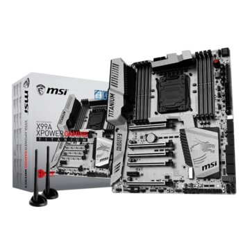 Дънна платка MSI X99A XPOWER GAMING TITANIUM, X99, LGA2011-3, DDR4, 5x PCI-E(SLI&CF), 1x SATA Express, 10x SATA3, 1x M.2 Slot, 6x USB 3.1 Gen1, 1x USB 3.1 Type C Gen2, E-ATX | JAR Computers MSI X99A XPOWER GAMING TITANIUM