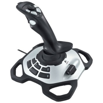 Joystick Logitech Extreme™ 3D Pro, 12 програмируеми бутона, USB | JAR Computers Joystick Logitech Extreme™ 3D Pro