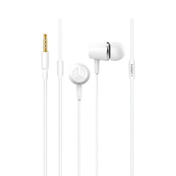 Слушалки Earldom ET-E11, микрофон, 1.2 m. кабел, тип "тапи", 3.5 mm jack, бяли | JAR Computers Earldom ET-E11