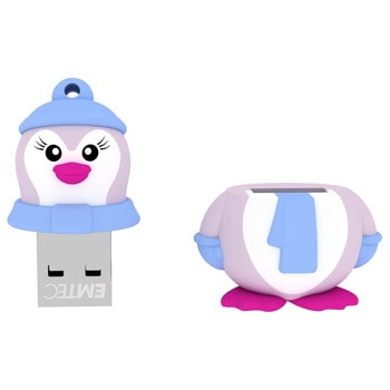 Памет 16GB USB Flash Drive, Emtec M336 Lady Penguin, USB 2.0, многоцветна | JAR Computers Emtec USB 2.0 16GB M336 Lady Penguin ECMMD16GM336