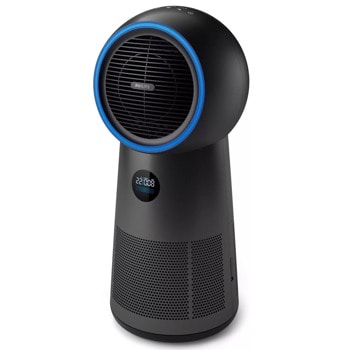 Пречиствател на въздух Philips AMF220/15, 2200W, подходящ за помещения с площ до 42 m2, 3 скорости, HEPA филтър, функция вентилатор, функция отоплител, черен | JAR Computers Philips AMF220/15