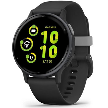 Смарт часовник Garmin vivoactive 5 (Slate/Black), 1.2" (3.04cm) AMOLED дисплей, Bluetooth, ANT+, Wi-Fi, GPS, 4GB вградена памет, следене на сърдечен ритъм, измерване на стреса, мониторинг на съня, 5ATM, до 11 дни време на работа, черен | JAR Computers Garmin vivoactive 5 Slate/Black 010-02862-10