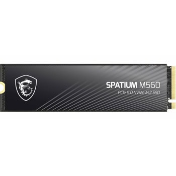 Памет SSD 1TB, MSI SPATIUM M560, NVMe, M.2 (2280), скорост на четене до 10200MB/s, скорост на запис до 8400MB/s | JAR Computers MSI SPATIUM M560 PCIe 5.0 NVMe M.2 1TB S78-440L0F0