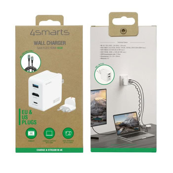 4smarts 3-in-1 gan flex travel 65w бял | JAR Computers 4smarts 3-in-1 gan flex travel 65w бял