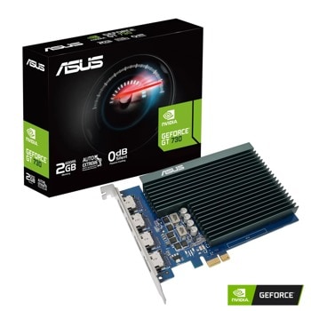 Видео карта Nvidia GF GT 730, 2GB, Asus, PCI-E 2.0, GDDR5, 64-bit, HDMI | JAR Computers Asus GeForce GT 730 GT730-4H-SL-2GD5
