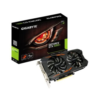 Видео карта Nvidia GeForce GTX 1050 Ti, 4GB, Gigabyte GTX 1050 Ti Windforce, PCI-E 3.0, GDDR5, 128 bit, 1x DisplayPort, 3x HDMI, 1x DVI | JAR Computers Gigabyte GeForce GTX 1050 Ti Windforce 4G