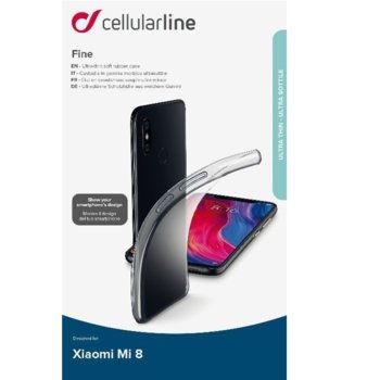 Калъф за Xiaomi Mi 8 Cellularline Fine