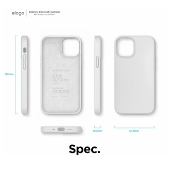 Kалъф Elago за iPhone 12 mini бял ES12SC54-WH