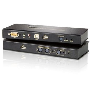 KVM екстендър ATEN CE800B, от 1x USB А(ж) към 1x SPHD-15 (ж), 1x USB B (ж), 1x USB А(ж), 2x Jack(ж) 3.5mm, 2x устройства | JAR Computers Aten CE800B KVM Extender