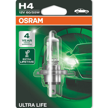 Автомобилна крушка Osram 64193ULT, 55W, 1000lm, H4, P43t, халогенна, 1 брой в опаковка | JAR Computers Osram 64193ULT 55W 1000lm 64193ULT