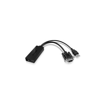 Конвертор Raidsonic IB-AC512, VGA(м), USB(м) към HDMI(ж) със звук, до 1080p | JAR Computers Raidsonic IB-AC512, VGA към HDMI