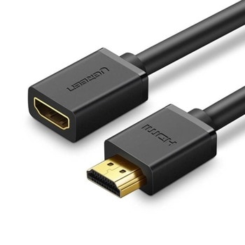 Кабел Ugreen 10140, от HDMI(м) към HDMI(ж), 0.5m, черен | JAR Computers Ugreen 10140