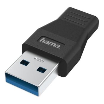 Преходник Hama 200354, от USB Type-A(м) към USB Type-C(ж), черен image