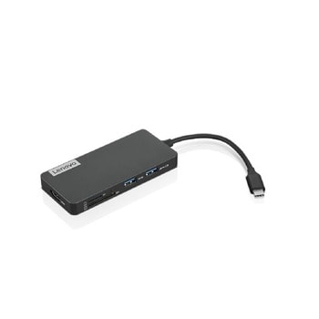 Докинг станция Lenovo USB-C 7-in-1 Hub, 1x USB-C, 1x HDMI, 2x USB 3.0, 1x USB 2.0, 1x SD Card Reader image