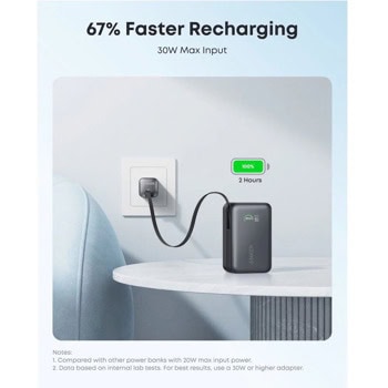 Anker Nano Power Bank 10K Black A1638H11 | JAR Computers Anker Nano Power Bank 10K Black A1638H11