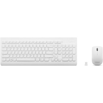 Комплект клавиатура и мишка Lenovo 510 Wireless Combo Keyboard & Mouse, безжични, оптична мишка (1200 dpi), Bluetooth, бели image