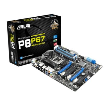 Дънна платка Asus P8P67, P67, LGA1155, DDR3, 2xPCI-E(CF), DTS SB7.1, Lan1000, bluetooth, 4xSATA 6Gb/s, 4xUSB3.0, 2x1394, ATX | JAR Computers Asus P8P67