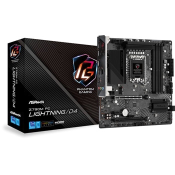 Дънна платка ASROCK Z790M PG Lighting, Z790, LGA1700, DDR4, PCI-E 4.0, (HDMI), 4x SATA 6Gb/s, 2x M.2, 1x USB 3.2 Gen 2 Type-C, Micro ATX | JAR Computers ASRock Z790M LGA1700 DDR4 90-MXBJW0-A0UAYZ