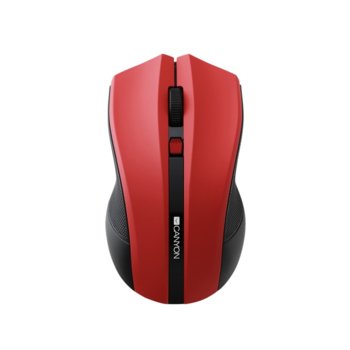 Мишка Canyon CNE-CMSW05R, оптична, 1600 DPI, безжична, USB 2.0, червена | JAR Computers Мишка Canyon CNE-CMSW05R