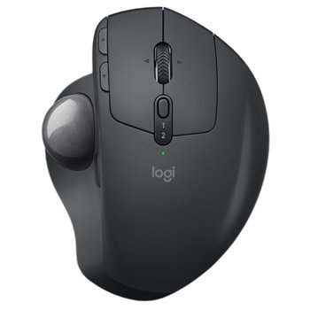 Мишка Logitech Trackball MX Ergo, оптична 440 dpi, безжична, Bluetooth, USB, Li-Po 500 mAh, сива | JAR Computers Logitech Trackball MX Ergo 910-005177
