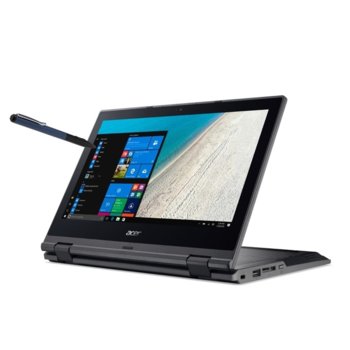 Лаптоп Acer Travelmate B118 TMB118-RN-P98H (NX.VFXEX.005), четириядрен Apollo Lake Intel Pentium N4200 1.1/2.5 GHz, 11.6" (29.46 cm) Full HD IPS Glare Touchscreen Display, (HDMI), 4GB, 128GB SSD, 1x USB 3.0, Windows 10 | JAR Computers Acer Travelmate B118, TMB118-RN-P98H