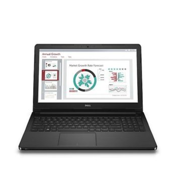 Лаптоп Dell Vostro 3568 (N033VN3568EMEA01_1801), двуядрен Kaby Lake Intel Core i5-7200U 2.50/3.10GHz, 15.6" (39.62 cm) HD LED-backlit display, (HDMI), 8GB DDR4, 128GB SSD, 2x USB 3.0, Windows 10 Pro, 2.18kg | JAR Computers Dell Vostro 3568 N033VN3568EMEA01_1801