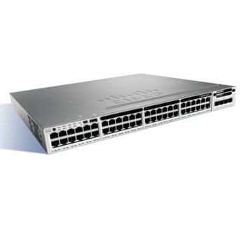 Суич Cisco Catalyst 3850 WS-C3850-48U-E, 1000 Mbps, 48-ports, PoE | JAR Computers Cisco Catalyst 3850 WS-C3850-48U-E