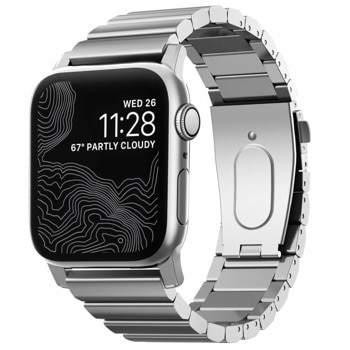 Каишка Nomad Strap Stainless Steel Band (NM1A4HS000), стоманена, за Apple Watch 42/44mm, сребриста | JAR Computers Nomad Strap Stainless Steel Band NM1A4HS000