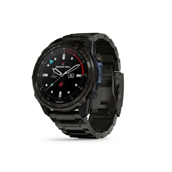 Смарт часовник Garmin Descent Mk3i Carbon grey DLC, 1.4"(3.55cm), AMOLED дисплей, 32 GB вградена памет, GPS, Bluetooth, функции за бягане, плуване и колоездене, с DLC титаниева каишка | JAR Computers Garmin Descent Mk3i Carbon grey 010-02752-14