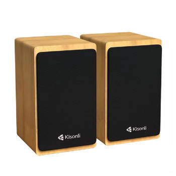Тонколони Kisonli X23, 2.0, 10W RMS (5W + 5W), Jack 3.5mm, кафяви | JAR Computers Kisonli X23