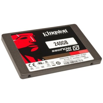 Памет SSD 240GB, Kingston SSDNow V300 (SV300S37A/240G), SATA 6Gb/s, 2.5"(6.35 cm), без опаковка (Bulk), скорост на четене 191MB/s, скорост на запис 142MB/s | JAR Computers 240GB Kingston SSDNow V300 BULK SV300S37A/240G
