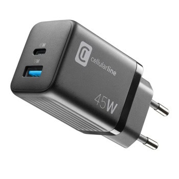 Зарядно 220V PD GaN USB, USB-C 45W