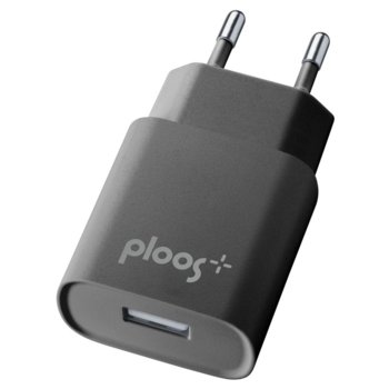 Зарядно устройство Ploos 6572, от контакт към USB A(ж), 220V, 2A, черно | JAR Computers Зарядно за ел.мрежа 220V Ploos USB 2A