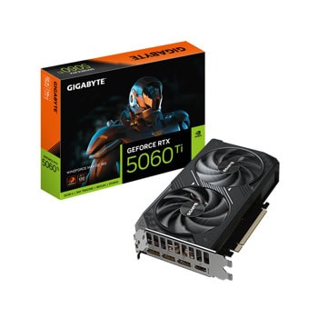 Видео карта Nvidia GF RTX 5060 Ti, 16GB, Gigabyte WINDFORCE Max, OC, PCI-E 5.0, GDDR7, 128-bit, DisplayPort, HDMI | JAR Computers Gigabyte GV-N506TWF2MAX OC-16GD